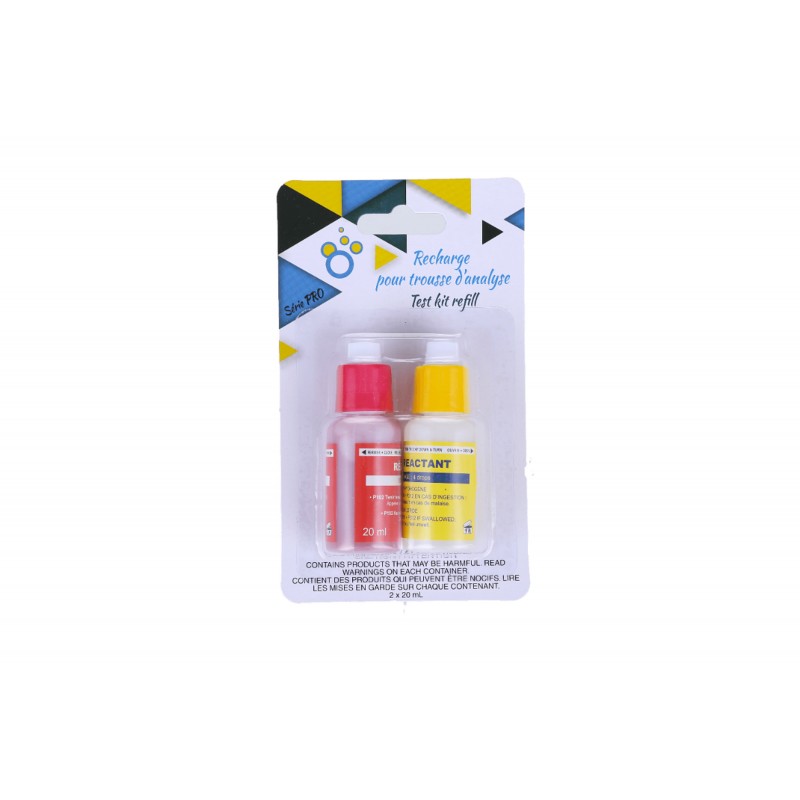 RECHARGES TEST LIQUIDE CHLORE PH 2X20ML OCEDIS