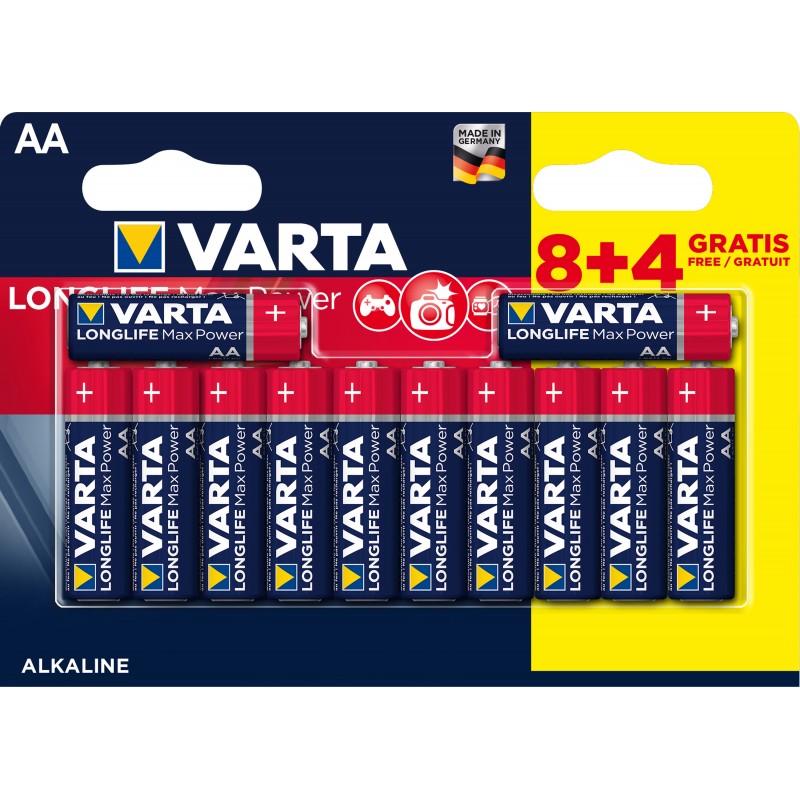 8 Piles LR6 AA VARTA Long Life