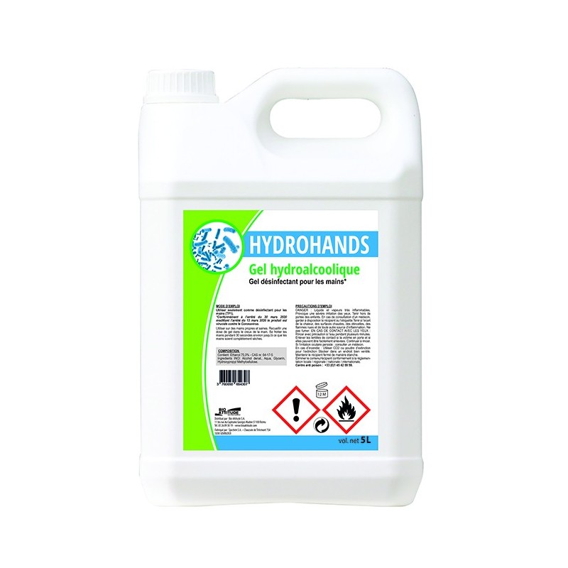 SYLEX - Gel hydroalcoolique 5L - Gel hydroalcoolique 5L pour la  désinfection des mains Produit ba - Livraison gratuite dès 120€