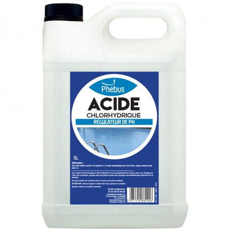 Acide chlorhydrique 5l - Equilibre de l'eau/Réducteur de TAC 