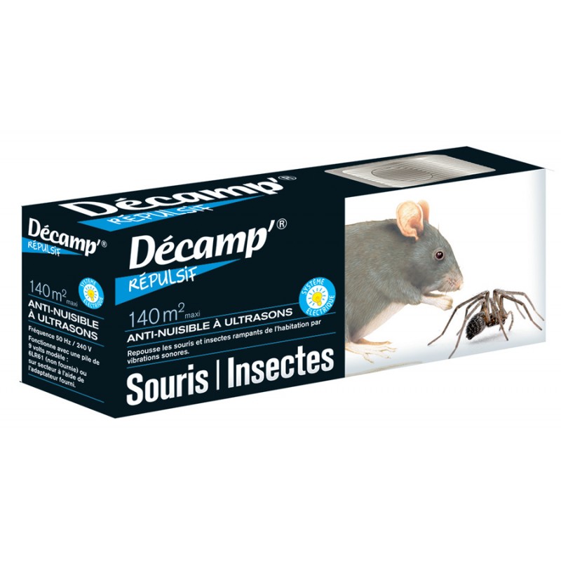 Pack 2 repousses souris anti nuisible cafard ultrason 220v repulsif blatte  martre blatte rat rongeur